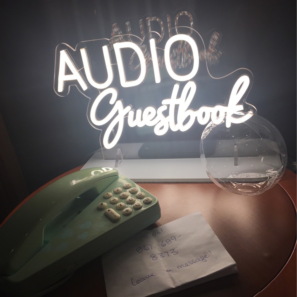 Audio Guestbook Neon Sign - Picture 3 of 5